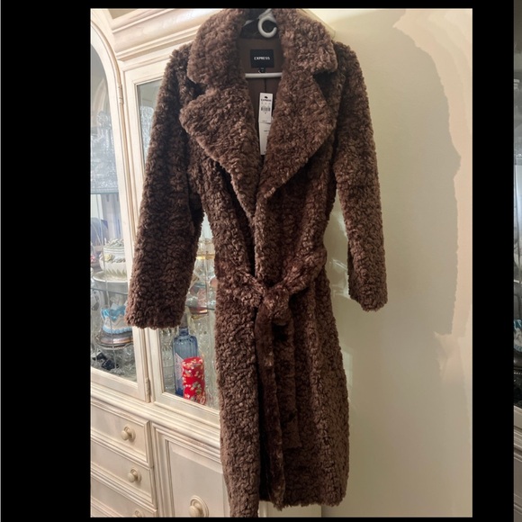 Express Brown Teddy Jackets - Picture 12 of 14